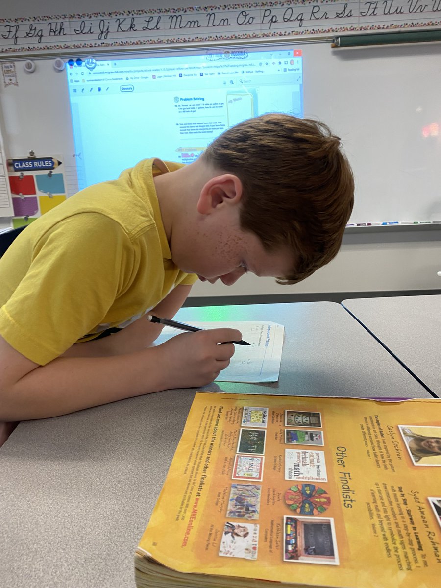 Mrs. McBride's 5th Graders are 5.C.8 multiplying decimals to hundredths. One TIGER said he needs to know how to multiply decimals in case he is buying a car and needs to calculate the price of a tank of gas, using the miles per gallon info.
#HowMuchWeCanGrow
#WatchSunmanDearborn