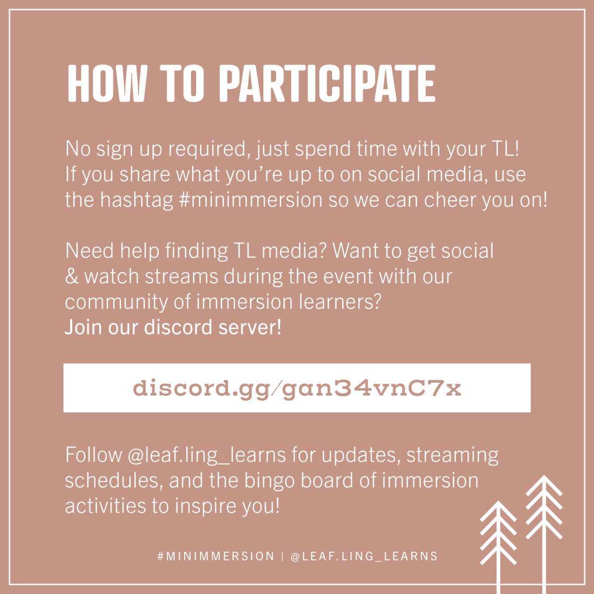 The one year anniversary of #minimmersion weekend is taking place Nov 20-21!! Create a language learning retreat within the comfort of your own home, whether you're an immersion pro or trying it out for the first time✨ #langtwt