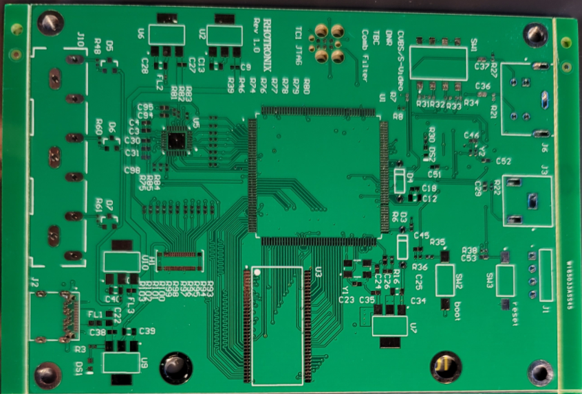 First PCBs back from prototype for the Rhotronix Digital Comb Filter. Hopefully we will test the functionality this week.