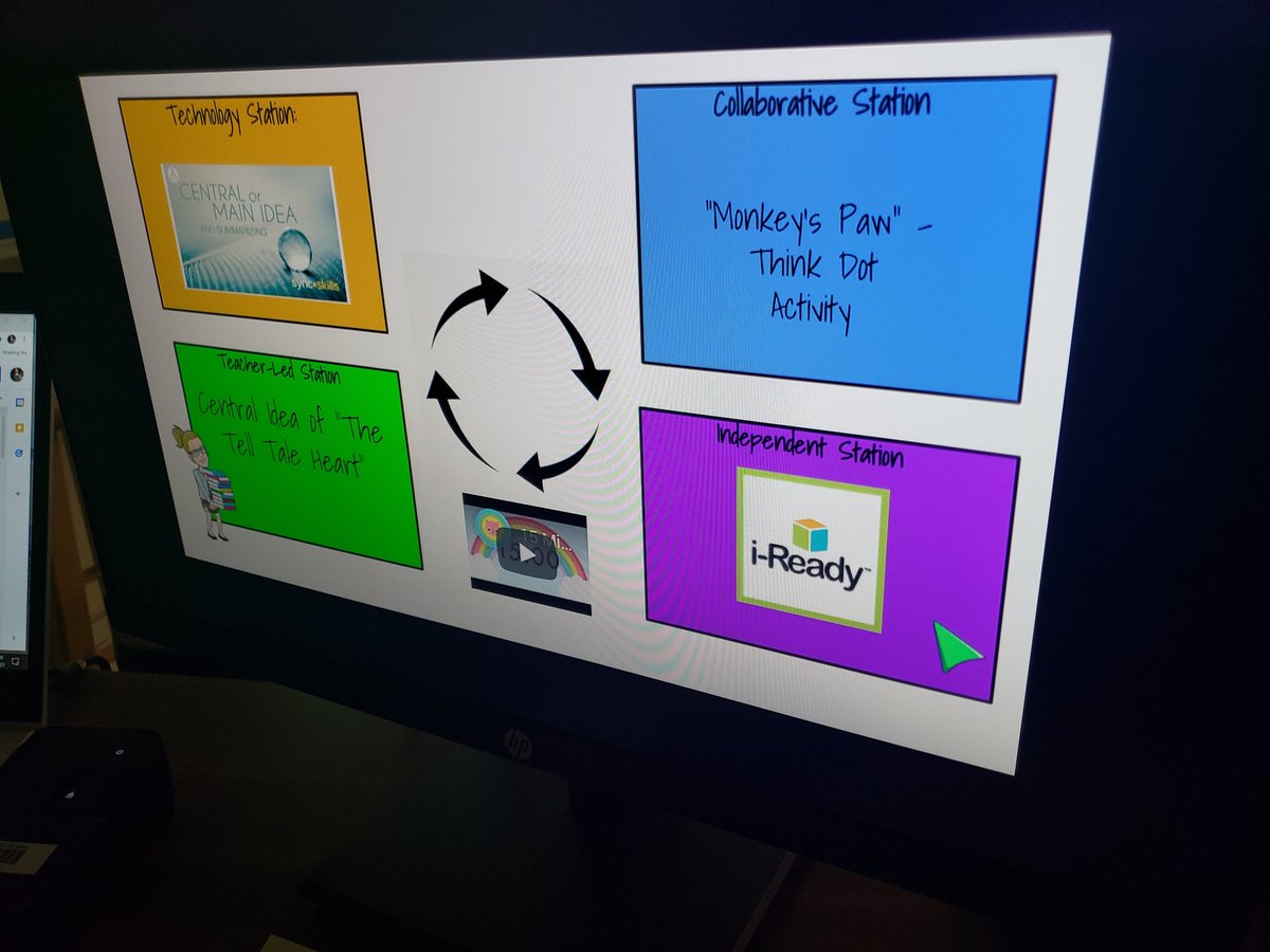 PositivelyLMS's tweet photo. #stationrotationmodel in use for Quarterly Review in 8th grade! @SREILAACPS @Catlin_Tucker https://t.co/HsthA7H4N2