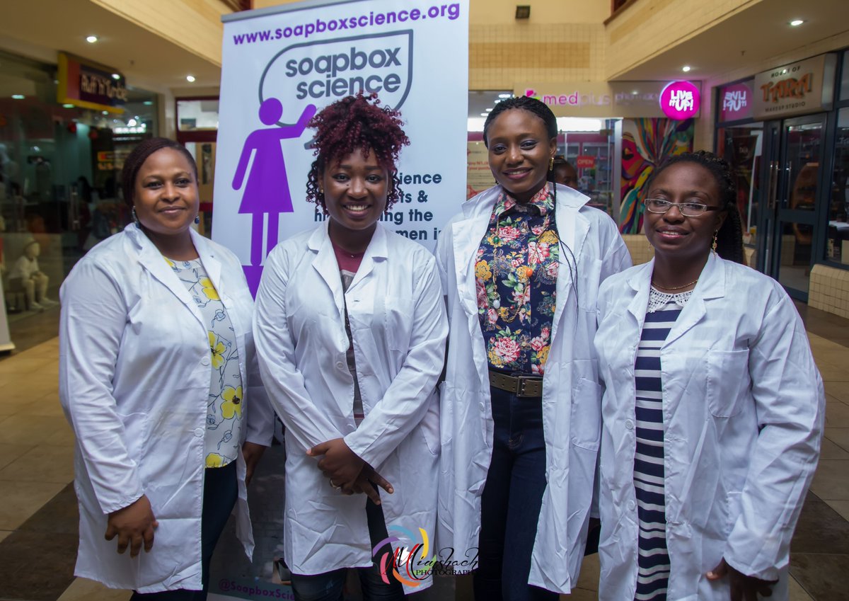 SoapboxLagos's tweet photo. It's that time of year again! Get ready for a wonderful afternoon of #science on Sat Nov 6, 1 - 4 pm WAT as @SoapboxScience #Lagos comes to your homes LIVE. Register: https://t.co/KqbvopdX3T

Pics are from our 2019 event. #WomenInScience #scicomm #nigeria #STEM #research #health https://t.co/KyQBO4LqPC