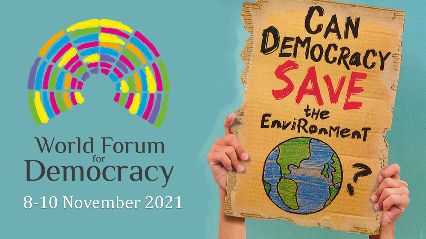 The World Forum for #Democracy will soon be here, bringing together politicians, activists, experts, intellectuals and young people from all over the world at the Council of Europe to answer the question: "can democracy save the #Environment?" 🗳️🌱

bit.ly/3q0KrMk