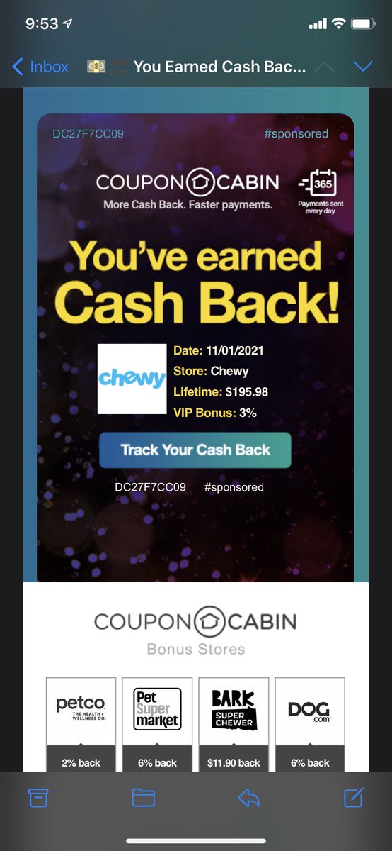 Alecat86's tweet photo. Love my coupon cabin app! @CouponCabin https://t.co/6l9JfxylFm