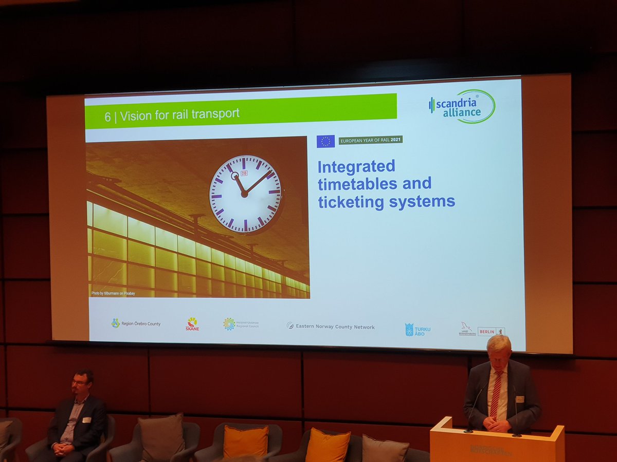 GrowthZoneFi's tweet photo. Minister of Infrastructure and Federal State Planning of Land #Brandenburg Guido Beermann @MIL_Brandenburg launched the Joint Vision for #rail #transport of the Northern #Scandria Corridor at the #ScandriaAlliance General Assembly in #Berlin today. https://t.co/ew4evTAfsF