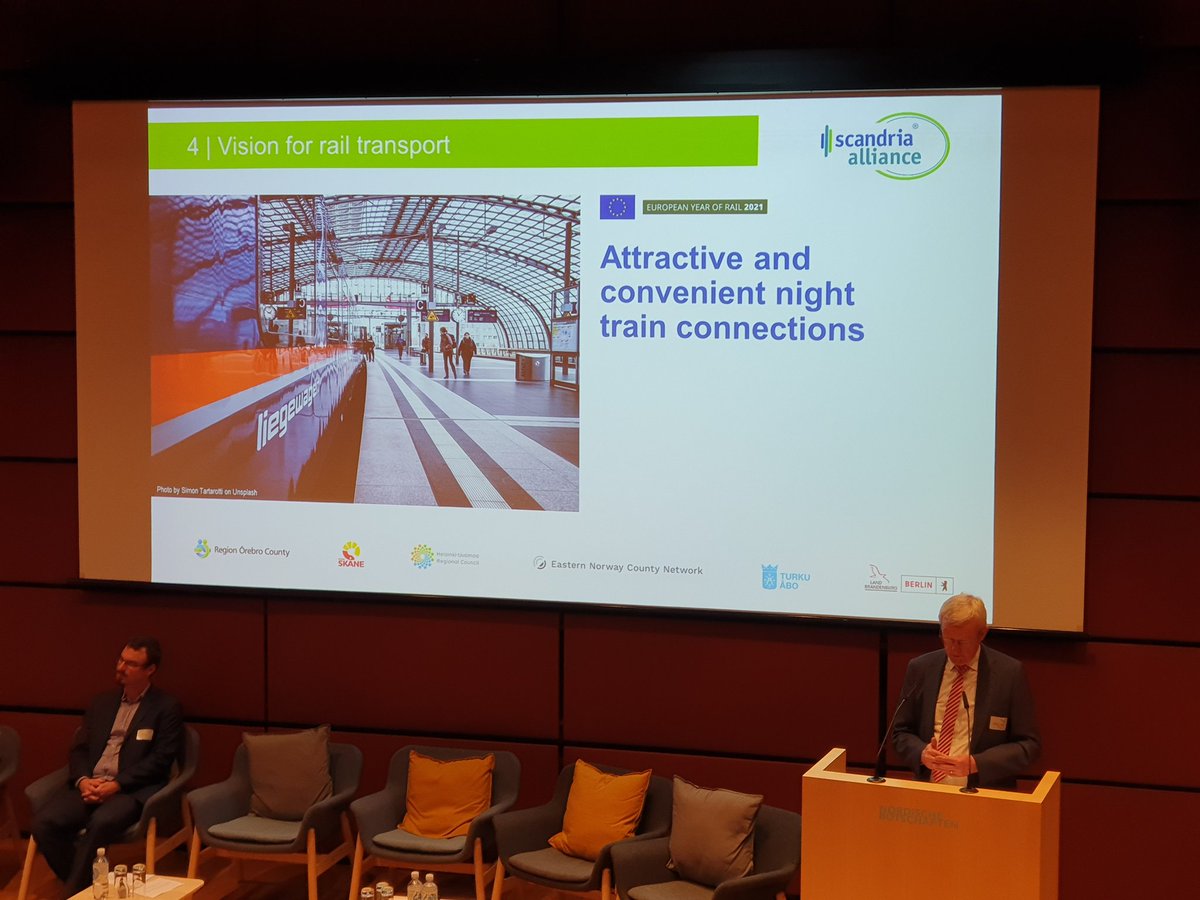 GrowthZoneFi's tweet photo. Minister of Infrastructure and Federal State Planning of Land #Brandenburg Guido Beermann @MIL_Brandenburg launched the Joint Vision for #rail #transport of the Northern #Scandria Corridor at the #ScandriaAlliance General Assembly in #Berlin today. https://t.co/ew4evTAfsF
