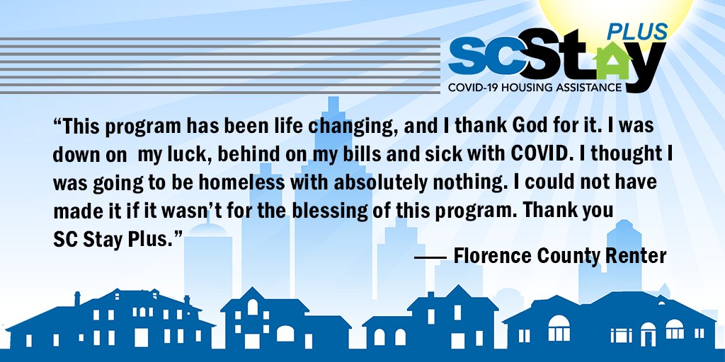 SCStateHousing's tweet photo. The SC Stay Plus program has helped thousands of South Carolinians with rent, utilities and relocation assistance. #SCStayPlus #RentalAssistance #UtilityAssistance
Learn more: https://t.co/bs6mjg4Pvm https://t.co/jgRLhjiQOn