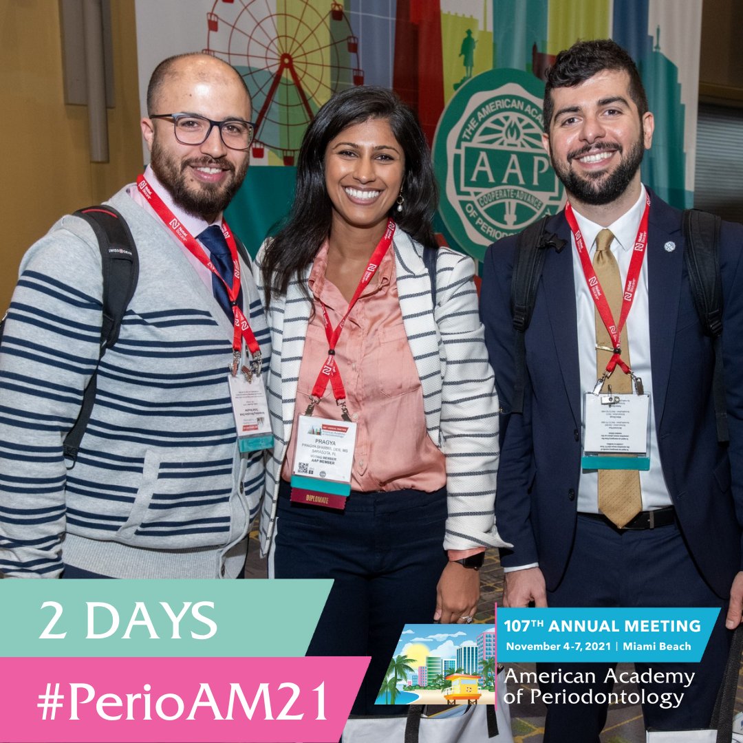 AmerAcadPerio's tweet photo. There are only 2 days left until #PerioAM21! Share this post to let everyone know that you will be attending the AAP’s 107th Annual Meeting. https://t.co/2lpcN75TUe