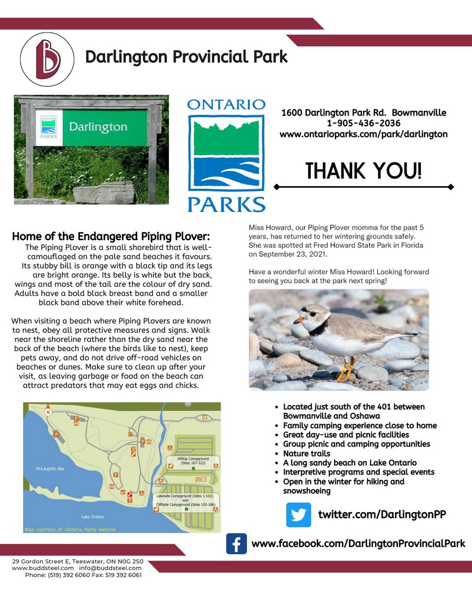Thank you Darlington Provincial Park
Check them out in 2022!
#darlingtonprovincialpark #Buddsteel
#ontarioprovincialpark #campqround