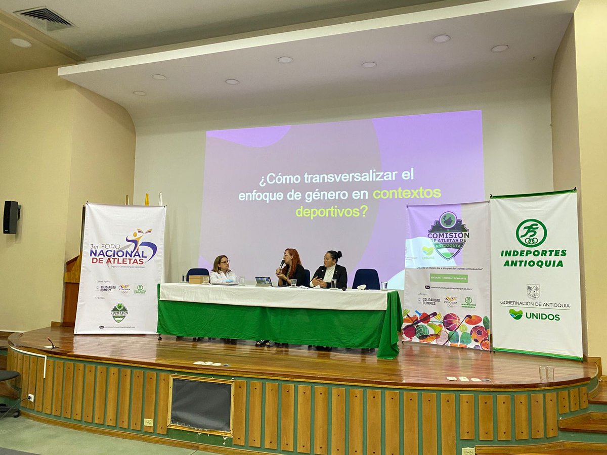 MujeresAnt's tweet photo. Hoy participamos del Tercer Foro Nacional y el Segundo Regional de Atletas, hablamos de la importancia de la equidad de género y la transversalización del enfoque de género para las mujeres en los contextos deportivos. https://t.co/em0uxhsCkr