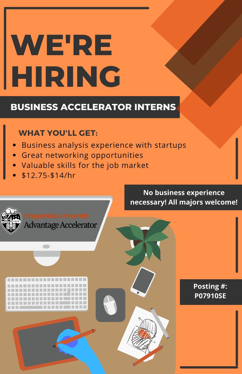 OSUAdvantage's tweet photo. One week left to apply for our #PAID student #internships!!

No #business experience necessary--we’ll train you.  What we do need is a wide variety of #students from all disciplines! First and second year students encouraged to apply.

Learn more &amp; apply: https://t.co/oXVfdaQ3wL https://t.co/rZeMcSlGRT