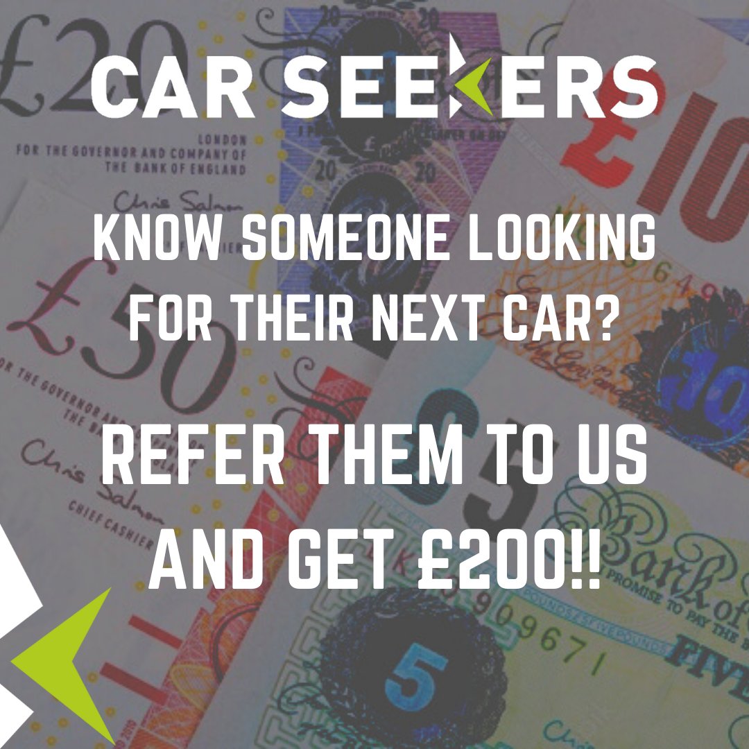 🤑💷 £𝟐𝟎𝟎 𝐅𝐎𝐑 𝐘𝐎𝐔! 💷🤑

Know a friend/family member looking for their next car? Refer them to us and receive £200 straight into your bank for a successful sale!

✔️Nationwide Delivery 
✔️Finance from 6.9%
✔️P/X Available
✔️Sourcing Specialists

carseekers.uk