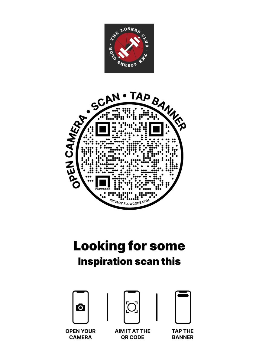 LosersClub2021's tweet photo. We got a QR code - RT this to inspire someone today! https://t.co/JKvUD5cs88