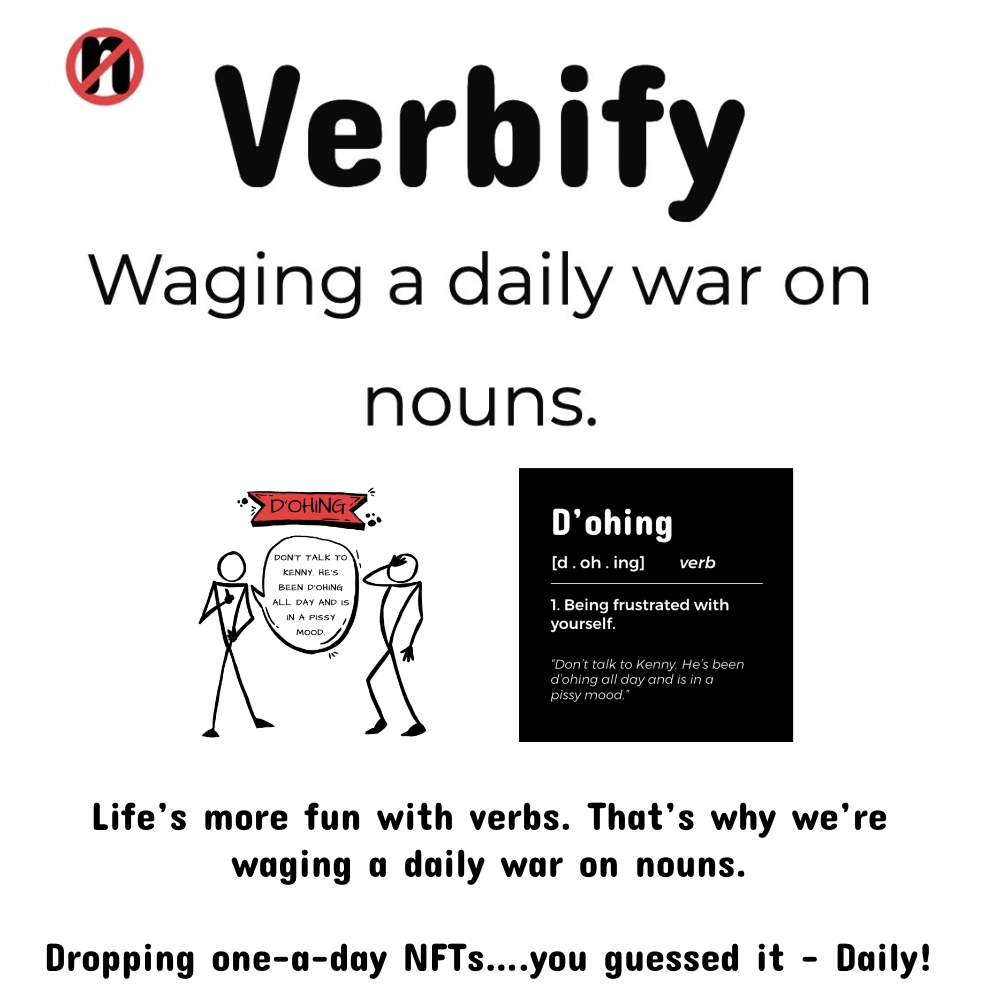 Visit Verbify daily to see our latest NFT drops.

verbifynfts.com

#NFTs #nftcollector #NFTNYC #opensea #verbify