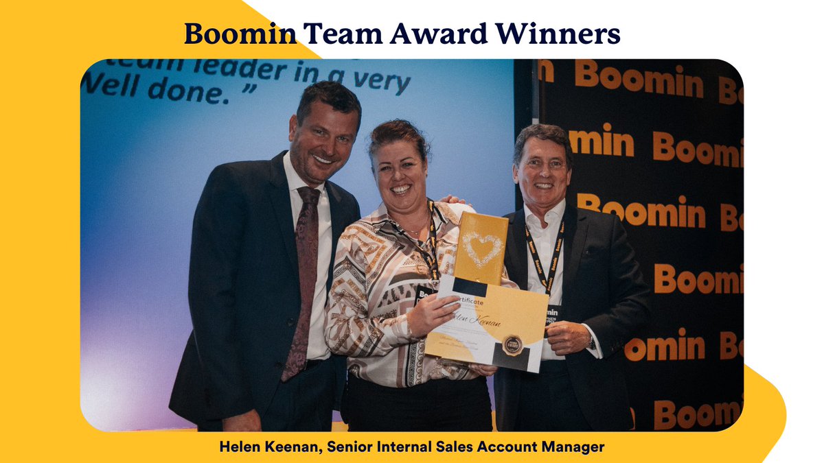 <a href="/boomin_UK/">Boomin</a> we believe it's important to show our appreciation and give recognition to those who have gone above and beyond. Congratulations to Helen Keenan and thank you for everything you have done since joining us, you've made such a difference here at Boomin.