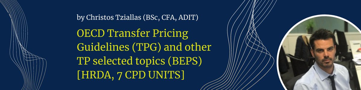 GlobaltrainingT's tweet photo. 🗓️04.11.2021 (09:00 - 17:15)
🏛️Globaltraining Nicosia
🔗https://t.co/NVVcU3yMDJ 

Professional Seminar: OECD Transfer Pricing Guidelines (TPG) and other TP selected topics (BEPS)

*Subsidised by @HRDA_Cyprus and worth 7 CPD Units. https://t.co/zuSPfEVbw0