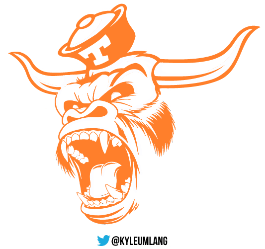 kyleumlang's tweet photo. 🚨 BREAKING NEWS 🚨

AUSTIN, TX -- The University of Texas football team unveils their new alternate throwback logo to be worn on helmets this Saturday for the Iowa State game.

#ThisIsTexas #BiteEm 🤘 https://t.co/QvYVfqWiar