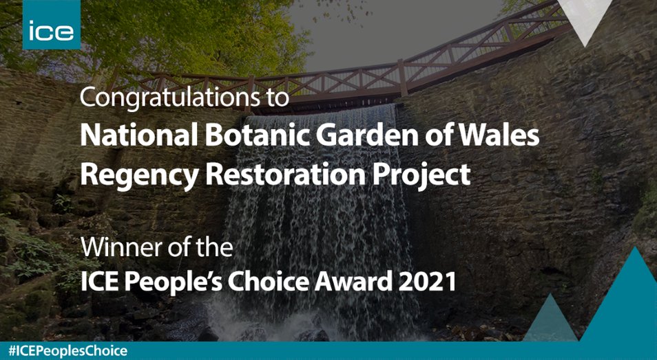 EXTRA EXTRA READ ALL ABOUT IT!

National Botanic Garden of Wales, Regency Restoration project WINS #ICEPeopleschoice Award

HURRAH!! Well done to all involved

Read all about it here
bit.ly/2ZJwGqF