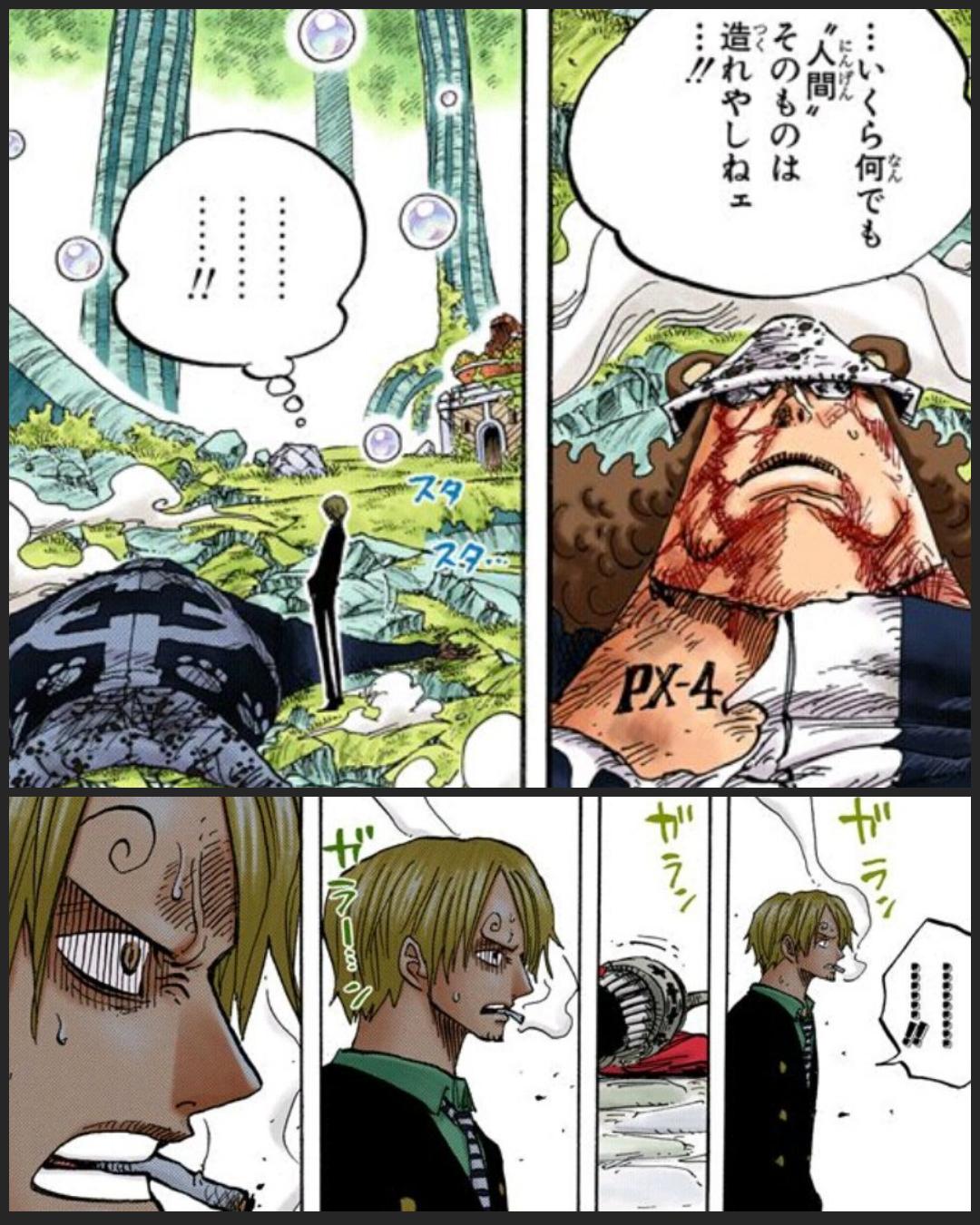まな 不意に明かされたキッドとローの 覚醒 に対し 年前から時間をかけ綿密に描かれているサンジの 外骨格 発現 に纏わる出生の伏線 サンジが担うキャラ設定や夢は One Piece の核心に迫るものでもあり 主人公ルフィと対比構造にあるサンジは 裏