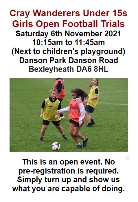 Cray Wanderers Under 15’s Girls FC tweet media