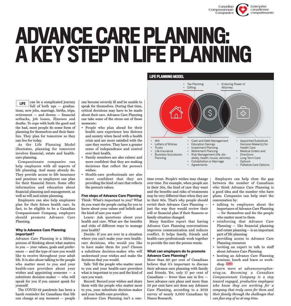 AdvanceCarePlan's tweet photo. #DidYouKnow In order to be eligible as a #CanadianCompassionateCompany, employers must promote and help employees access resources to support #AdvanceCarePlanning.
Learn more: https://t.co/zXwS0eHpNz
#ACPinCanada #PPSauCanada #CCC #WorldCCDay https://t.co/zQ7qQQL4Eo