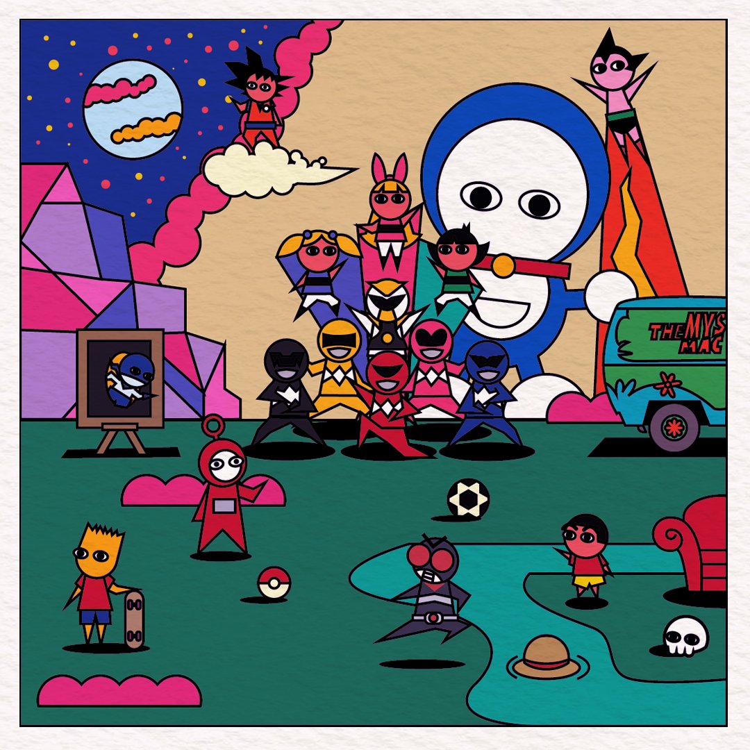talecardHEN's tweet photo. Can you find your favorite TV show? 
very personal work for me. my family once so poor that i had to go to a neighbor's house to watch kids tv show on television.
22 ed
1 XTZ
https://t.co/n5NVJ31Vyx

thank you if you are willing to retweet. 
#NFT #NFTart #NFTCommunity https://t.co/E1apZhKcam