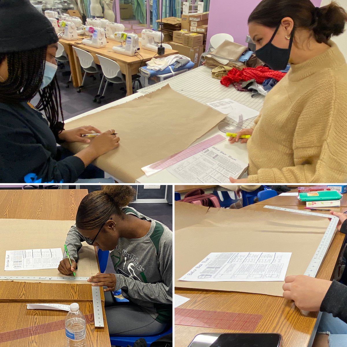 TTHSBulldogs's tweet photo. ✂️ 📏 Mrs. Ware’s Fashion Design seniors are going back to the start with pattern making! Students are calculating measurements and sketching bodice patterns. Can’t wait to see the finished results! @FWISD_CTE #fashiondesign #bulldogpride #bulldogmade https://t.co/OrHcbaZKns