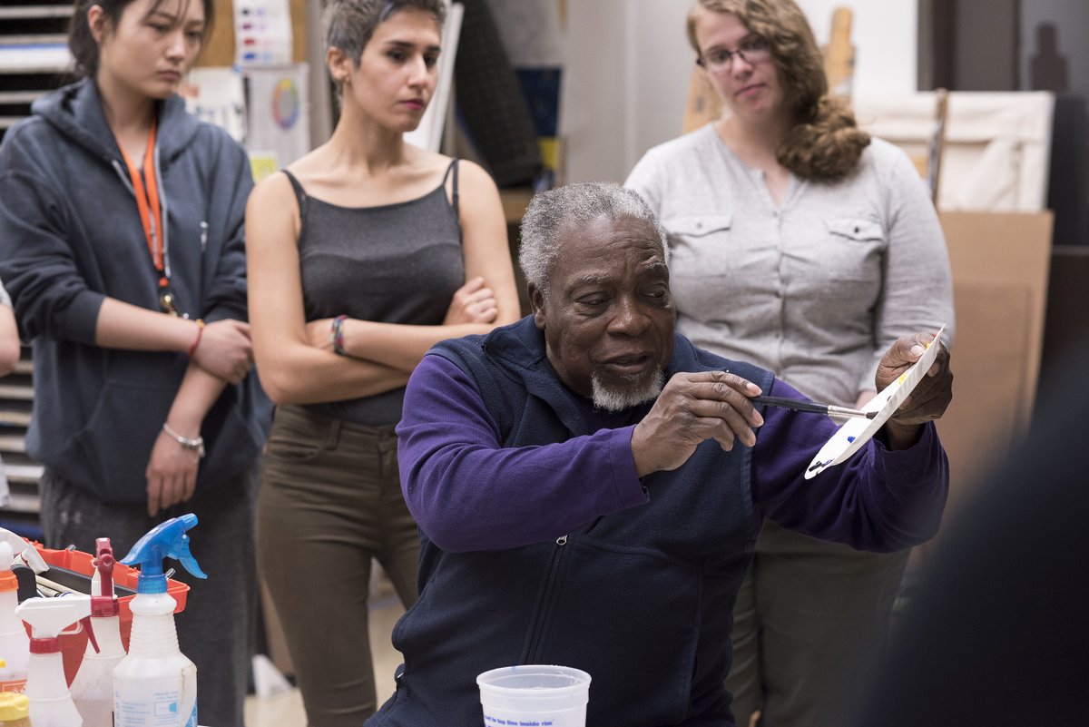 RIT_artdesign's tweet photo. As @RITCityArtSpace prepares to open its exhibition featuring beloved Professor Luvon Sheppard this Friday, we received an outpouring of tributes from colleagues, students and others he has influenced the last 50 years: https://t.co/PQEiqlJVkx
#roc #firstfridayroc https://t.co/Jpk9CJtCXZ