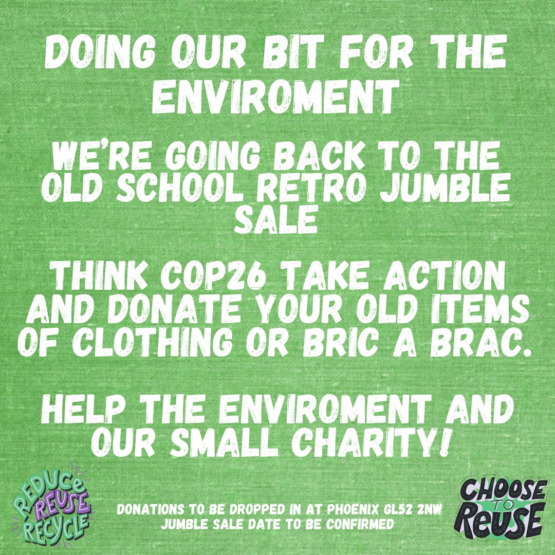To help us on our mission to reduce, reuse and recycle, in early 2022, we’re organising an old school, retro Jumble Sale. We’re hoping our local community will support us and the environment by donating items we can sell at our Jumble sale, to raise funds for our small charity.
