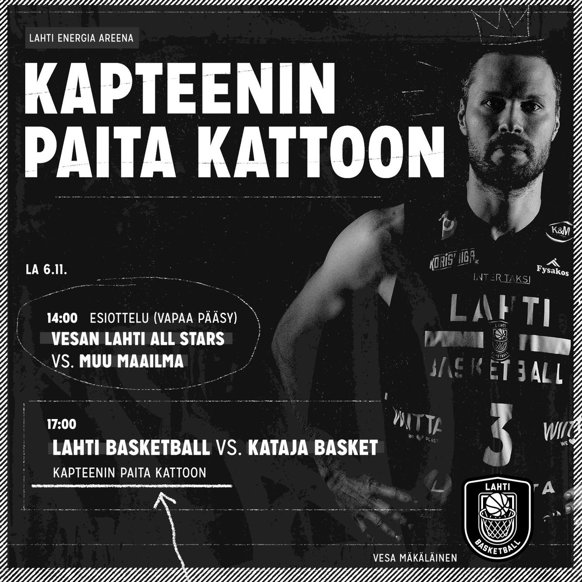 Lauantaina juhlitaan seurahistoriamme merkittävimmän pelaajan uraa.

Lisää infoa tapahtumasta lahtibasketball.fi

#korisliiga 
#lahtibasketball