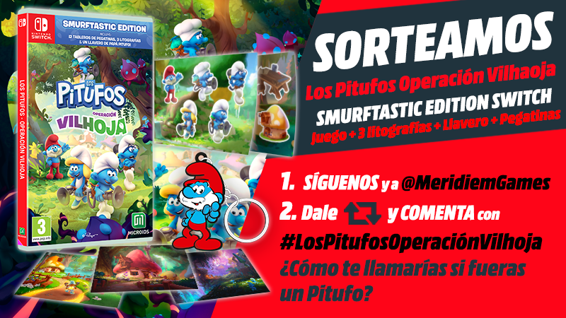 MediaMarktGames's tweet photo. 𝗦𝗢𝗥𝗧𝗘𝗔𝗠𝗢𝗦 una edición 𝗦𝗠𝗨𝗥𝗙𝗧𝗔𝗦𝗧𝗜𝗖 de los Pitufos Operación Vilhaoja de Switch😍

🍄Síguenos y a @MeridiemGames
🍄Haz RT y comenta con #LosPitufosOperaciónVilhoja  
¿Cómo te llamarías si fueras un Pitufo?

Píllatelo👉 https://t.co/Rm4zDqljZ1
#Sorteo Hasta 7/11 https://t.co/bEPhc74CgM