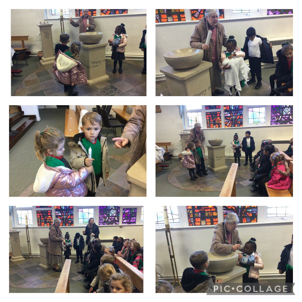 SJLCARDIFF's tweet photo. All are Welcome ❤️ Diolch Sister Marie for welcoming our youngest learners this afternoon. We saw the different symbols used in Baptism and saw how we are welcomed into God’s family @SJL_bsacrament @CatholicCardiff #parishcommunity #livingfaith https://t.co/OisD3zFMlo