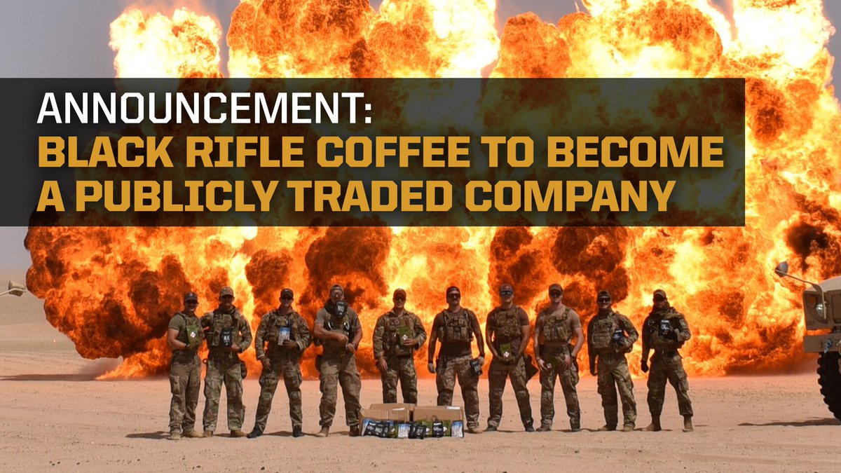 blckriflecoffee's tweet image. Big things are brewing this week. We’re going public in partnership with SilverBox-Engaged — more coffee, more Veteran hiring, and more support for Veterans’ organizations #brcc #americascoffee

For more information: blackrifle.coffee/3EBbQs6