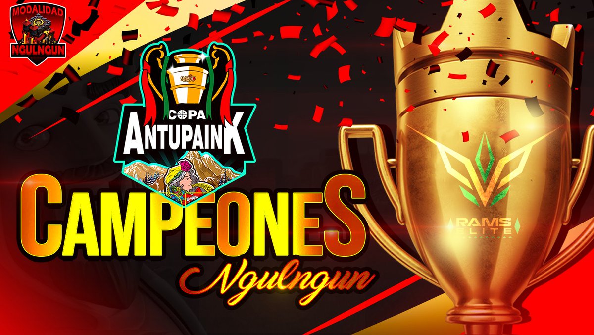 🌿Queremos felicitar al Wewnien de la modalidad NGULNGUN TH10 de esta 1ra Edición de la Copa Antupaink!🌿

       🏆 <a href="/RamsElite01/">╚»★«╝ Rams Elite ╚»★«╝</a>🏆

🍃Chaltu may por haber sido parte de esta Copa , Felicitaciones!🍃