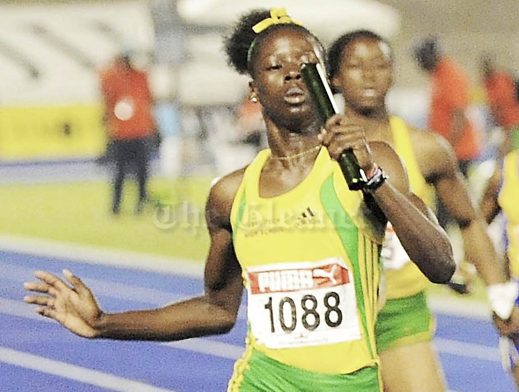 JamaicaGleaner's tweet photo. #SportsThrowback: Can you guess the Olympian?
Blazing down the track in the colours of Vere Technical at the 2011 Boys and Girls' Athletics Championships. Do you know this athlete? #GLNRSports https://t.co/l57CGUB6ZA
