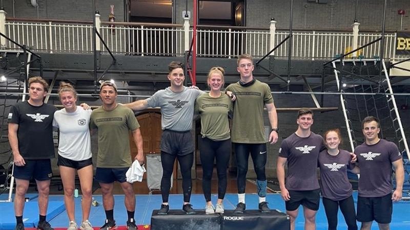 af_academy's tweet photo. #GoAirForce #BeatArmy 
Let's follow your @AF_WSOC and Crossfit teams' big wins. Women's soccer upended Army earlier this season as part of their service academy sweep.  
The Crossfit team edged out 12 teams from West Point and Naval Academy to bring home top honors.  #Letsfly https://t.co/zK77cH34Iz