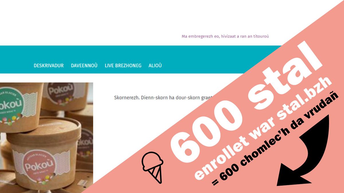 StalBzh's tweet photo. Ac'hanta !
600 commerces sur https://t.co/hgtOdmcXbn à présent.
Bienvenue aux derniers inscrits : Pokoù #Glaces 🍦 à #Landeda, la #recyclerie Adaoz à #Malansac 🔄 et le cabinet d'#architecture AnArchitecte de #PerrosGuirec 🏘
#languebretonne #economie #local #Bretagne https://t.co/2V64bhhGiw
