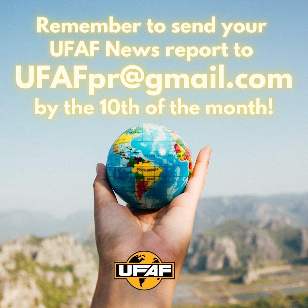 ufaforg's tweet photo. We want to know what’s happening in your school and in your region! We invite all UFAF members and Charter Schools to send pics/videos with your news report/update to UFAFpr@gmail.com by the 10th of each month!
#UFAF #UFAFNation #UFAFNews #ChuckNorrisSystem #UFAFKM #UFAFBJJ https://t.co/1tnWMp242Q
