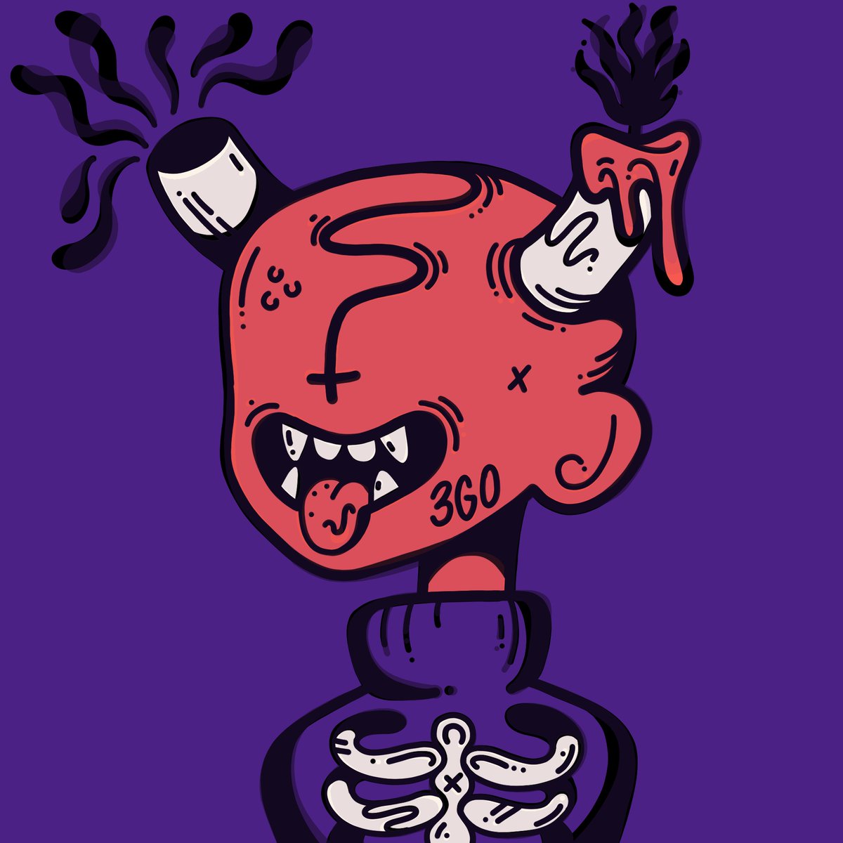 Waxbones's tweet photo. Here's a few more Waxboned derivatives. 
I love reimagining other artists incredible designs 🤘

@Jae838 @shakkablood @SkullxNFT @SurrogatesNFT https://t.co/XUpGwdNfiM