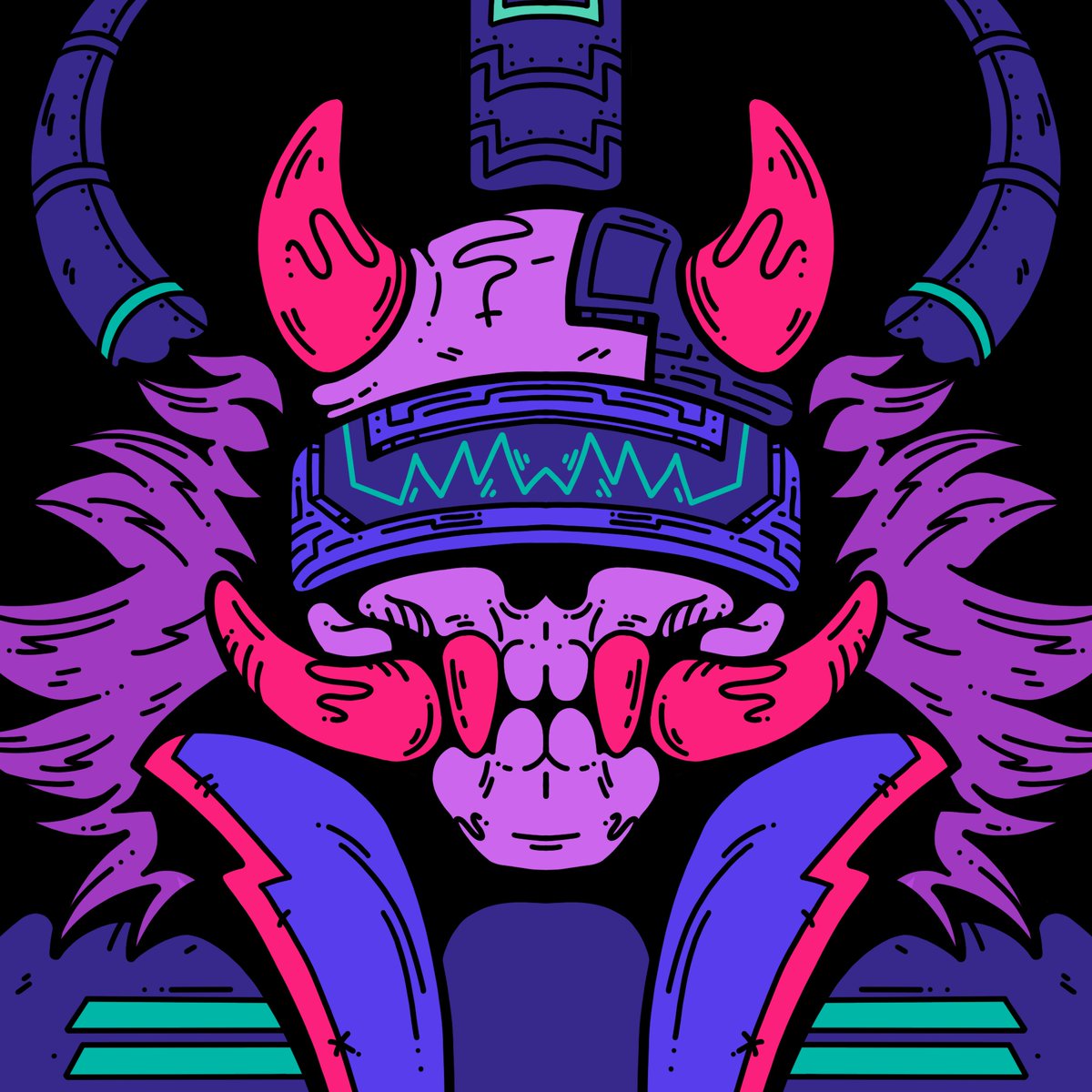 Waxbones's tweet photo. Here's a few more Waxboned derivatives. 
I love reimagining other artists incredible designs 🤘

@Jae838 @shakkablood @SkullxNFT @SurrogatesNFT https://t.co/XUpGwdNfiM