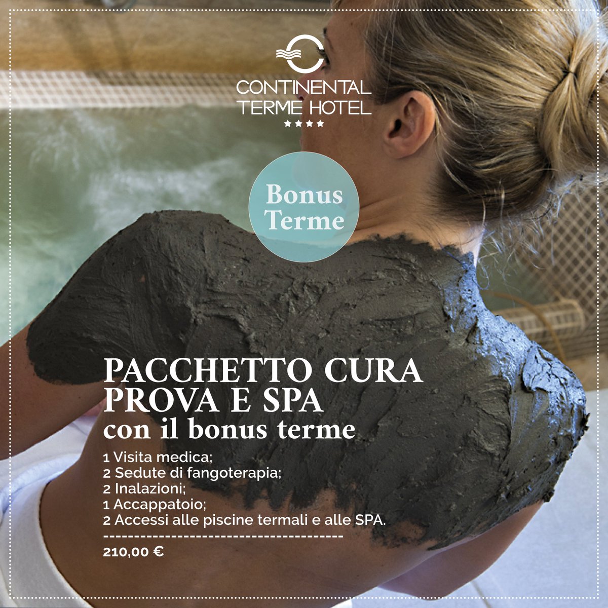 continental_it's tweet photo. L’8 novembre sarà il primo giorno utile per richiedere il #bonusterme , un buono dal valore di 200 euro.
Compila il form sul nostro sito per poter usufruire del bonus terme nel nostro hotel: https://t.co/ebeHiZsuaq https://t.co/grLbzL3K2d