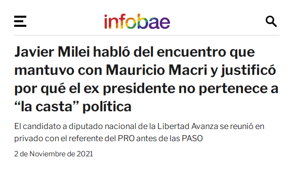 Tres minutos va a durar Milei en el Congreso antes de sumarse al bloque de Juntos.