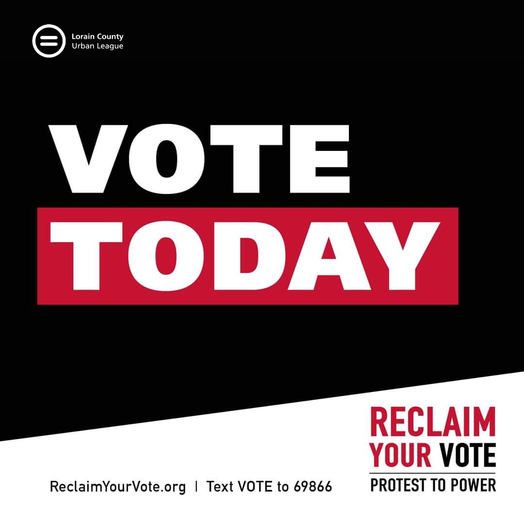 🌅🎉🗳Election Day is here! Let's do this! This is the time to use your power, raise your voice and cast your vote... if you haven't done so already. 

Remember, if you to find your polling location visit voteloraincountyohio.gov/find-polling-l…

Today, you #ReclaimYourVote! 

#LCUL