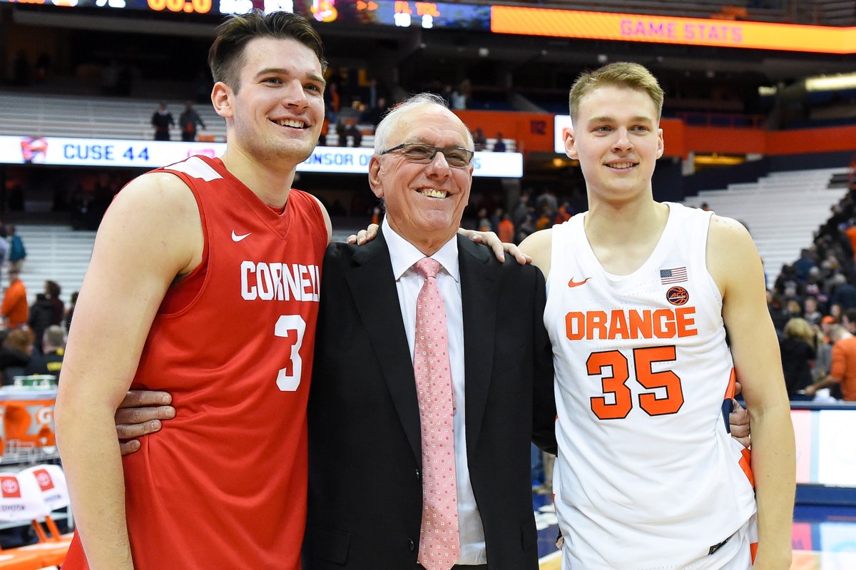 Jim Boeheim tests out small-ball group with Jimmy Boeheim at C. 'I'm hoping we don't have to play that lineup': https://t.co/fTi4mUVqUw https://t.co/fr9c5V0R3r