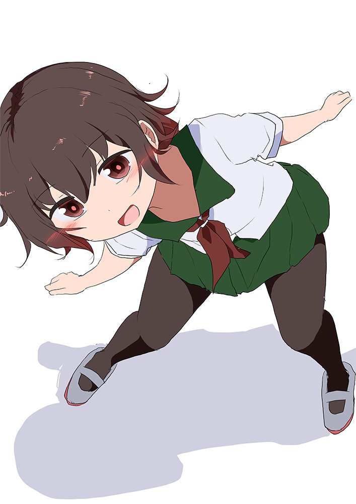 mutsuki (kancolle) 1girl solo pantyhose short hair school uniform skirt serafuku  illustration images