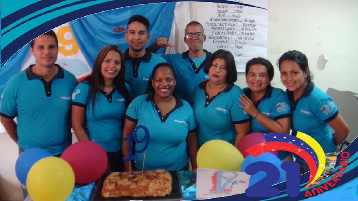 corocor2's tweet photo. #Infocentro21años Hombres y mujeres dando la batalla comunicacional desde muchos espacios con un solo corazón @EnInfocentro @Yeseg7 @LuisinfoVe @carloserios_07 @jjosecortez https://t.co/SpJHPjqLpF