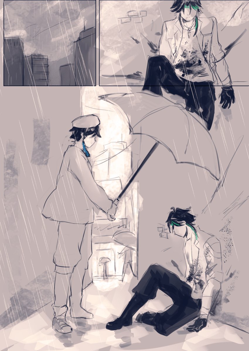 an AU among my old sketches 