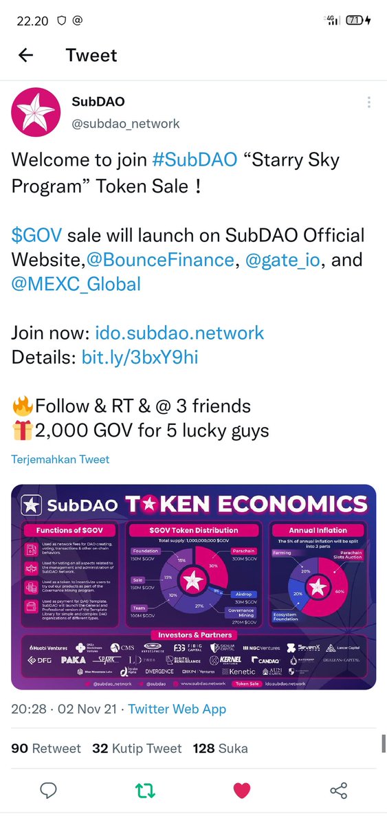 I believe this is a faithful project.The project has a lot of attractions so hopefully the project will be better in the future and will be the best $GOV #SubDAO

<a href="/intan/">intan mutiara ayu</a>
<a href="/makmur/">makmur maxsinus</a>
<a href="/Henditbt/">Hendi</a>