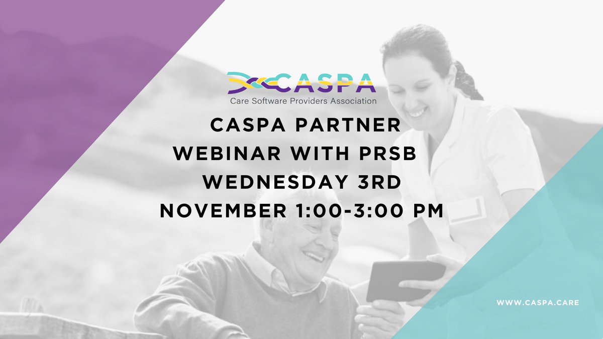 CASPA members: Join us on Wed 3rd November at 1:00 pm for our next member and partner webinar, Implementing Data Interoperability Between Social and Health Care.” Check your inbox for details.