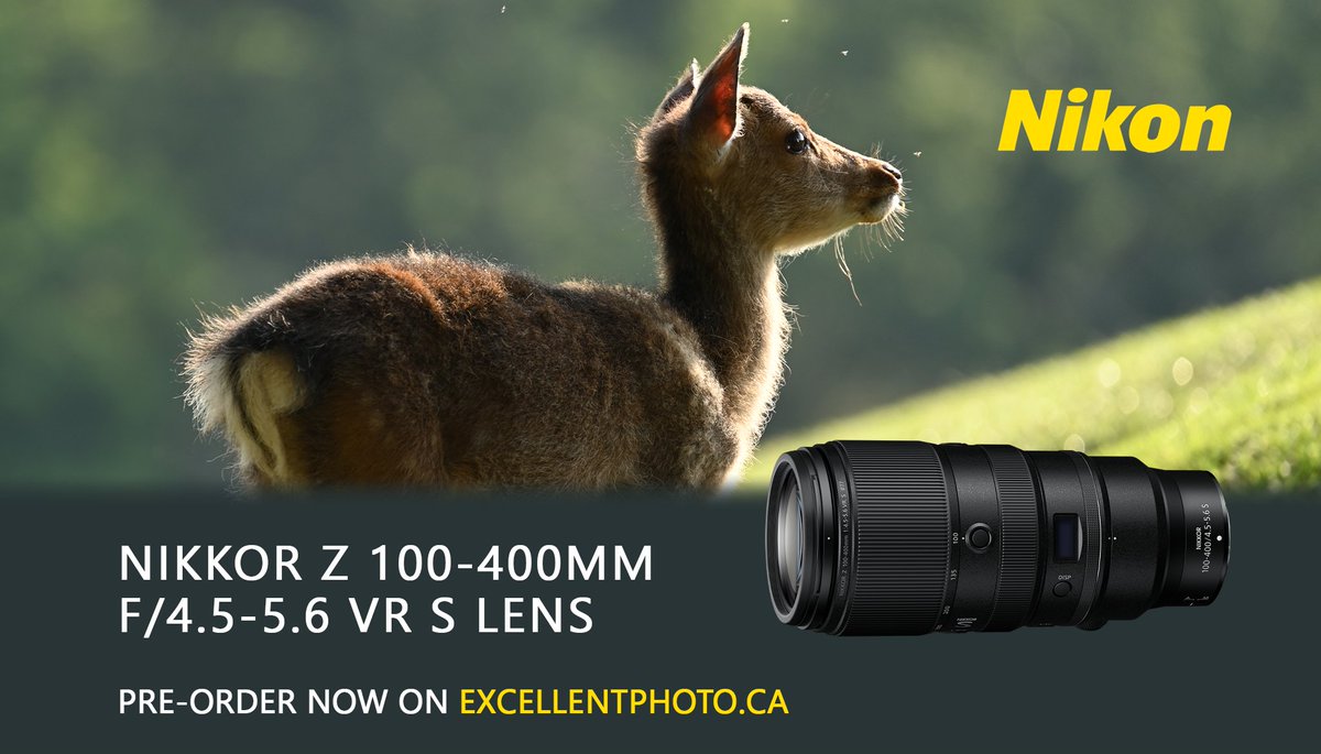 Excellentphoto3's tweet photo. Aimed at wildlife and sports photography, discover the new NIKKOR Z 100-400 mm f_4.5-5.6 VR S's feats! More info and pre-orders here → https://t.co/fqM1qFl5t6
.
@NikonCanada #nikon #nikonphotography  #nikonz https://t.co/g1nYyTwUJv