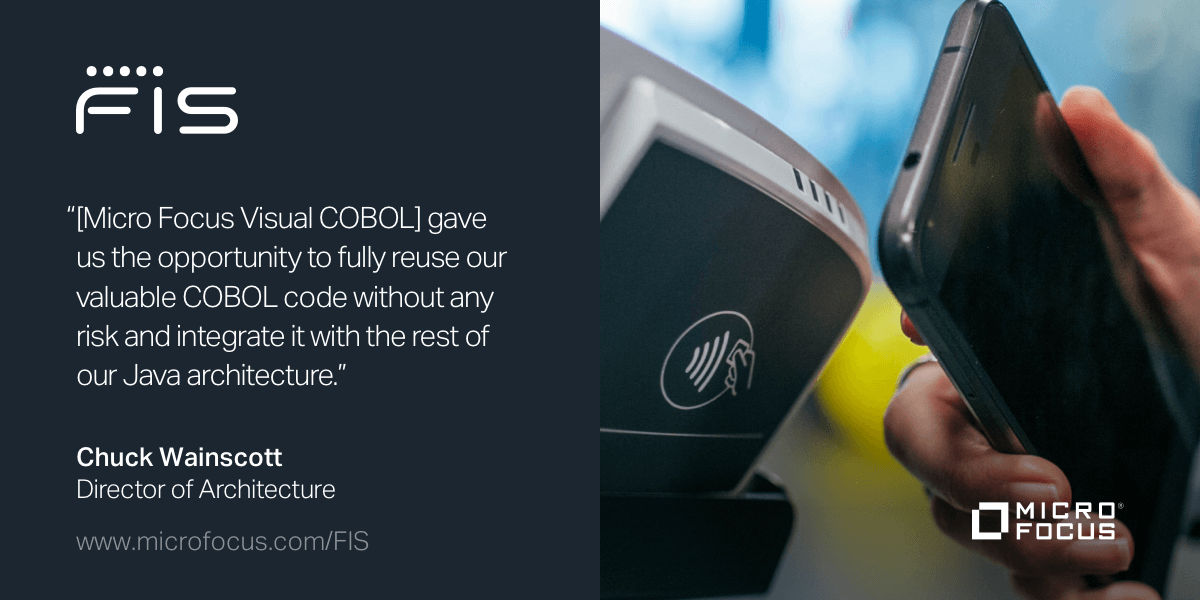 Deploying an <a href="/MicroFocus/">Micro Focus</a> Visual #COBOL-driven #Cloud native solution saw <a href="/FISGlobal/">FIS</a> achieve cutting edge modernization. #CutomerSuccess bit.ly/3BFVMne #MyCompany